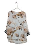 Vorschaubild 1 von Damen Bluse Gr. 40 Weiß Blumenmuster Viskose