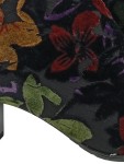 Vorschaubild 2 von Damen Stiefeletten Gr. 40 Blumenmuster Samt Blockabsatz Mehrfarbig