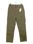 Vorschaubild 1 von Cargohose Herren Oliv Gr. W30/46/S Baumwolle Uni Casual Alltag Logo L30