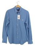 Vorschaubild 1 von Freizeithemd Herren Blau Gr. 48/M Baumwolle Uni Casual Langarm