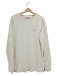 Vorschaubild 1 von Pullover Herren Gr. 52/L Beige Baumwolle Uni Casual Langarm Logo