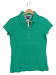 Vorschaubild 1 von Poloshirt Damen Gr. 36/S Grün Slim Fit Baumwolle Stretch Logo