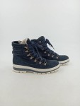 Vorschaubild 2 von Damen Leder Stiefel Outdoor gefüttert Herbst Winter Blau Gr. 39