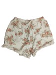 Vorschaubild 1 von Baby Shorts Gr. 92 Blumenmuster Rosen Weiß Rosa Baumwolle