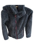 Vorschaubild 1 von Kinder Fleecejacke Gr. 116 Blau Meliert Outdoor Kapuze Reißverschluss