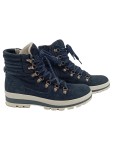 Vorschaubild 1 von Damen Leder Stiefel Outdoor gefüttert Herbst Winter Blau Gr. 39