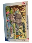 Vorschaubild 2 von Puzzle Tiere Afrikas 15 Teile Rahmenpuzzle ab 3 Jahre Nr. 06136