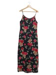 Vorschaubild 1 von Maxikleid Gr. 40 Schwarz Rosen Blumenmuster Elegant