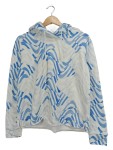 Vorschaubild 1 von Damen Hoodie Kapuzenpullover Gr. S blau-weiß Muster