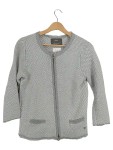 Vorschaubild 1 von Damen Strickjacke Gr. 38 Grau Baumwolle Reißverschluss Cardigan