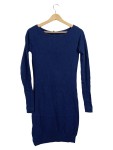 Vorschaubild 1 von Benetton Strickkleid Damen Kleid Langarm Wolle Gr. 38 Blau Basic Winter