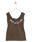 Vorschaubild 1 von Top Kinder Gr. 140 Braun Baumwolle Paisley Casual Ärmellos Freizeit