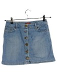 Vorschaubild 1 von Damen Jeansrock Gr. 34 Blau Knopfleiste Minirock Denim