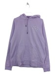 Vorschaubild 1 von Kapuzenpullover Herren Gr. 50/M Lila Baumwolle Logo-Print Streetwear