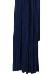 Vorschaubild 3 von Damen Maxikleid Gr. M Dunkelblau Wickeloptik Plissee Elegant