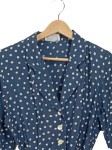 Vorschaubild 3 von Jean Paul Damen Blusenkleid Gr. 36 S Blau gepunktet Viskose Casual