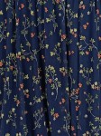 Vorschaubild 3 von Damen A-Linienrock Gr. 34 XS Blau Blumenmuster Feminin Midirock