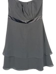 Vorschaubild 4 von Cocktailkleid Damen Grau Gr. 40/L Polyester Uni Elegant Ärmellos