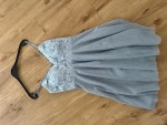 Vorschaubild 2 von Damen Abendkleid Gr. 42 XL Blau Elegant Blumenmuster