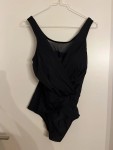 Vorschaubild 1 von Badeanzug Damen Schwimmanzug Einteiler Gr. 40D Schwarz Raffung Mesh