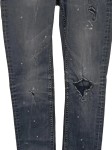 Vorschaubild 2 von Ripped Jeans Kinder Grau Gr. 164 Baumwolle Elasthan Uni Casual 33 cm L28