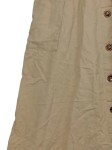 Vorschaubild 3 von Wickelrock Damen Gr. 34/XS Beige Baumwolle Uni Casual Freizeit