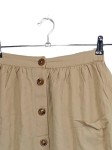 Vorschaubild 4 von Wickelrock Damen Gr. 34/XS Beige Baumwolle Uni Casual Freizeit