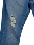 Vorschaubild 3 von Ripped Jeans Herren Gr. W32/48/M Blau Baumwolle Lochmuster Streetwear