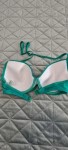 Vorschaubild 3 von Bikini-Oberteil Damen Gr. 36/S Türkis Polyamid Elasthan Uni Sportlich