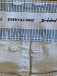 Vorschaubild 7 von Damen Mom Jeans Gr. 32 Blau Gestreift High Waist Fransen