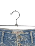 Vorschaubild 3 von Damen Jeansshorts Gr. 26 Blau Casual Punkte High Waist