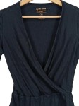 Vorschaubild 3 von Damen Wickel-Body Gr. 36/S Schwarz Rippstrick