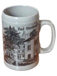 Vorschaubild 1 von Bierkrug Bad Münster am Stein Keramik Weiß 14cm