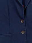 Vorschaubild 4 von Blazer Damen Gr. 38/M Blau Viskose Uni Business Langarm Herbst/Winter
