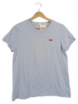 Vorschaubild 1 von Damen T-Shirt Gr. M Hellblau Basic Logo Baumwolle Casual