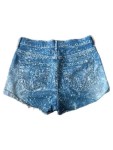 Vorschaubild 2 von Damen Jeansshorts Gr. 26 Blau Casual Punkte High Waist