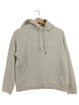 Vorschaubild 1 von Kapuzenpullover Herren Gr. 48/M Beige Baumwolle Schriftzug Casual