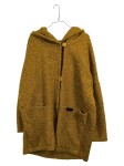 Vorschaubild 1 von Damen Strickjacke L Gelb Kapuze Strukturmuster Freizeit