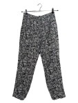 Vorschaubild 1 von Stoffhose Damen Gr. 44 Lyocell Muster schwarz weiß Modern