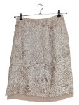 Vorschaubild 1 von A-Linienrock Damen Gr. 36/S Beige Stoff Strukturmuster Feminin