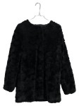 Vorschaubild 1 von Pelzjacke Damen Gr. 38/M Schwarz Polyester Uni Modern Langarm