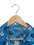 Vorschaubild 5 von Damen Bluse ärmellos Gr. 44 XXL Blau Blumenmuster Casual