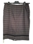 Vorschaubild 2 von Damen Bleistiftrock Grau Muster Gr. 42 Elegant Business Midi