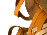 Vorschaubild 4 von Damen Sandalen Riemchensandalen Plateau Orange Gold Gr. 39 Leder