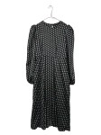 Vorschaubild 1 von Damen Kleid Polka Dots Langarm Midikleid Schwarz Gr. 38/M