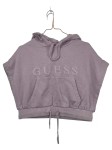 Vorschaubild 1 von Damen Hoodie Kapuzenpullover Kurzarm Cropped Lila Gr. S