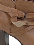 Vorschaubild 3 von Damen Stiefelette Leder Braun Reißverschluss Absatz 9cm Gr. 39