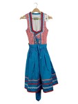 Vorschaubild 1 von Dirndl Trachtenkleid Damen Gr. 34 Blau Rot Kariert Oktoberfest Tracht