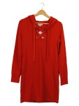 Vorschaubild 1 von Kapuzenpullover Damen Rot Gr. 36/S Baumwolle Polyester Uni Casual