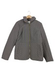 Vorschaubild 1 von Steppjacke Damen Gr. 40/L Grau Polyester Elasthan Uni Casual
